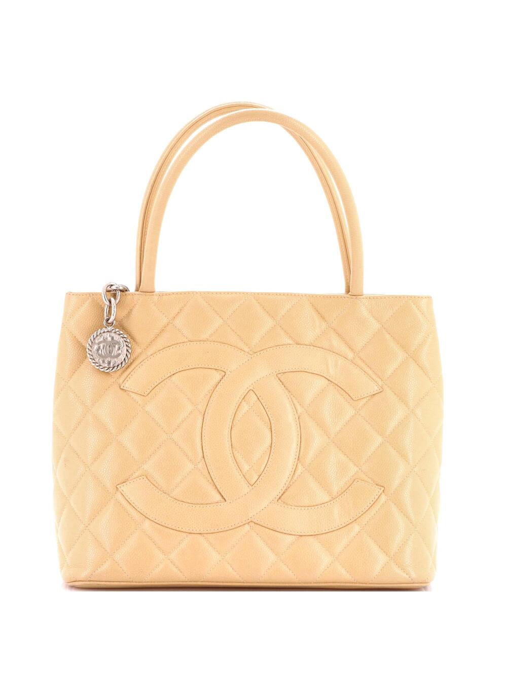 Chanel Medallion Tote Quilted Caviar #320456C23B